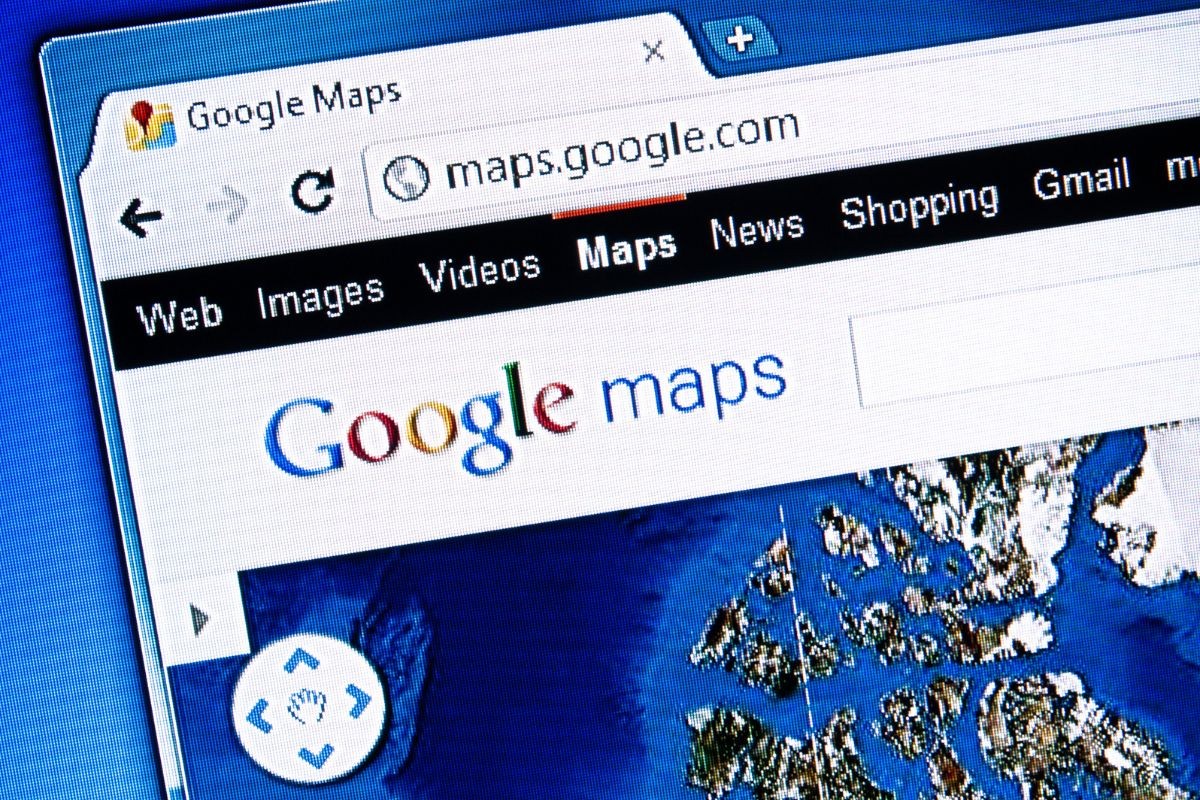 google maps stranica na kompjuteru